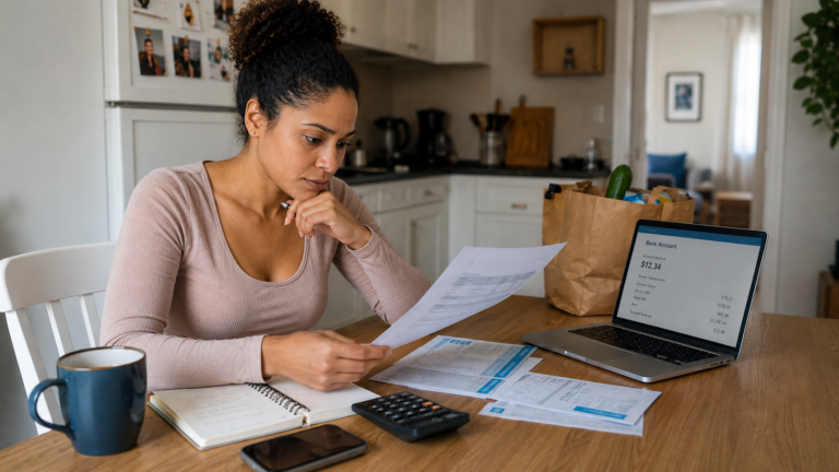 What to Do When You Have No Money and Bills to Pay What to do when you have no money – woman reviewing bills at home